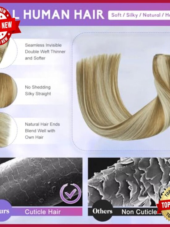22 Inch Real Human Hair Clip In Extensions 110g 8pcs Salon Quality main image 4